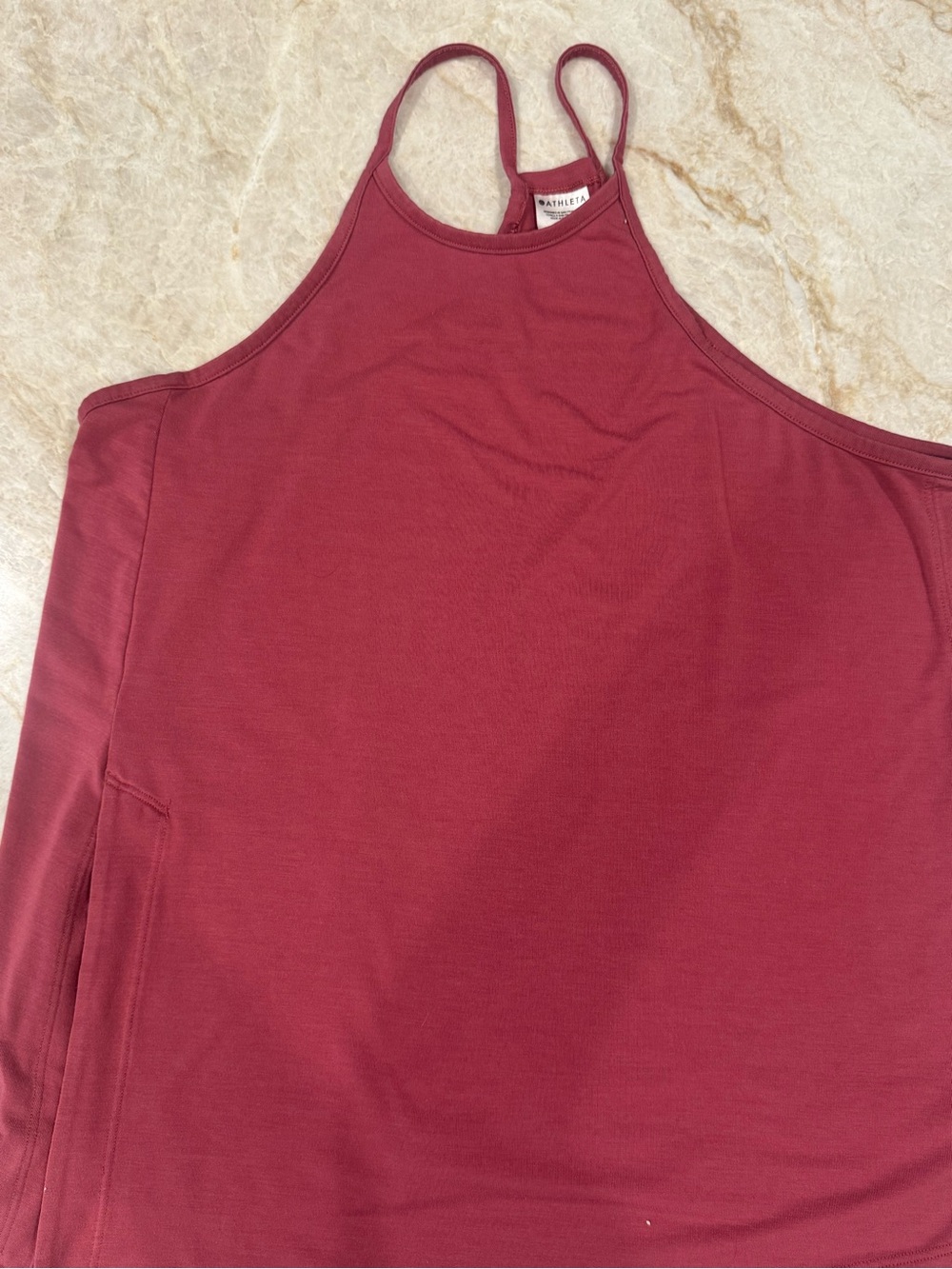 Athleta High-Neck Burgundy Women’s Tank Top